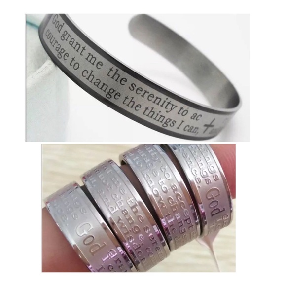 Other - BEST SELLER SET Unisex Serenity Prayer Cuff & Ring